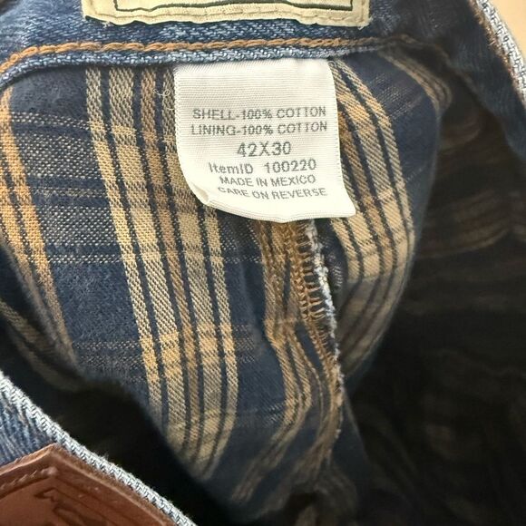 L.L. Bean Men's Double L Jeans, Classic Fit, Flannel-Lined 42x30 - Picture 4 of 4